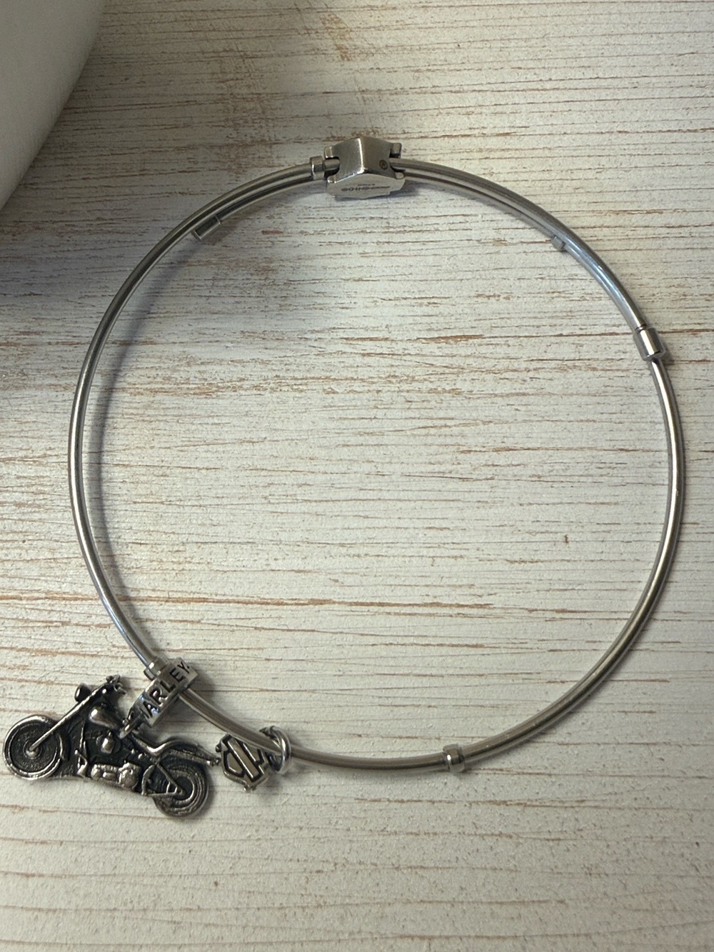 🖤 Harley-Davidson Cable Motorcycle Charm Bracelet